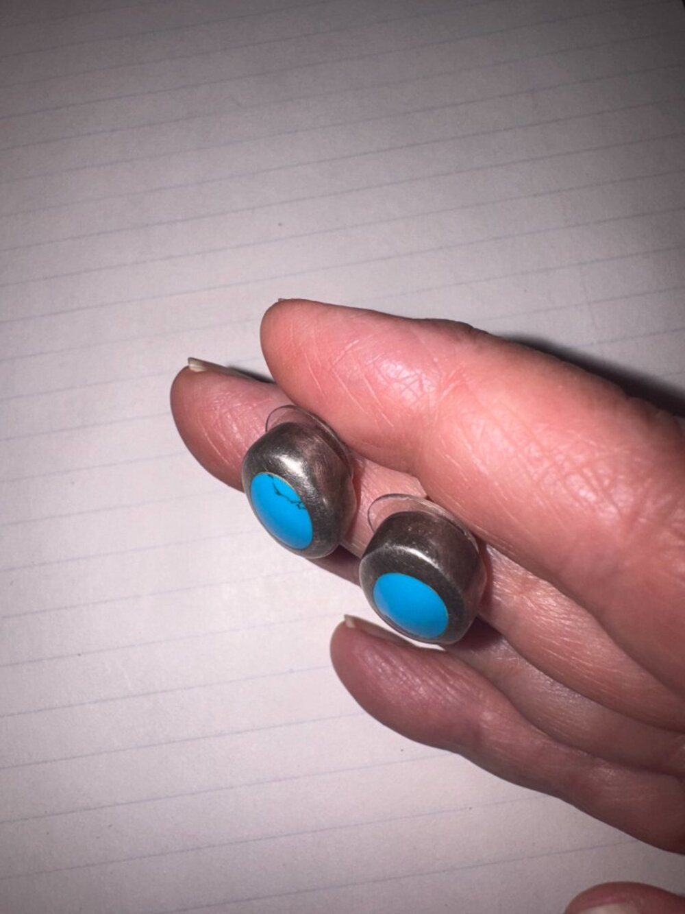 Silver and Turquoise Bracelet with earrings marked 925 Mexico - Picture 6 of 16
